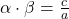 \alpha \cdot \beta = \frac{c}{a}