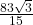 \frac{83\sqrt{3}}{15}