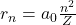 r_n = a_0 \frac{n^2}{Z}