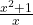 \frac{x^2+1}x