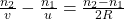 \frac{n_2}v-\frac{n_1}u=\frac{n_2-n_1}{2R}
