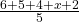\frac{6+5+4+x+2}5
