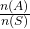 \frac{n(A)}{n(S)}