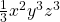 \frac13x^2y^3z^3