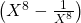 \left(X^8-\frac1{X^8}\right)