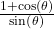 \frac{1+\cos\left(\theta\right)}{\sin\left(\theta\right)}