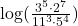 \log (\frac{3^5 \cdot 2^7}{11^3 \cdot 5^4})