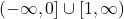 (-\infty,0] \cup [1,\infty)