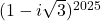 (1 - i\sqrt{3})^{2025}