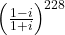 \left(\frac{1-i}{1+i}\right)^{228}