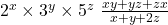 2^{x} \times 3^{y} \times 5^{z} \text{అయితే } \frac{xy + yz + zx}{x + y + 2z}