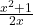 \frac{x^2+1}{2x}