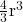 \frac43\mathrm{&pi;r}^3