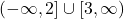 (-\infty,2] \cup [3,\infty)