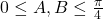 0 \le A,B \le \frac{\pi}{4}