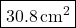 \boxed{30.8 \, \text{cm}^2}