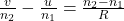 \frac v{n_2}-\frac u{n_1}=\frac{n_2-n_1}R