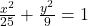 \frac{x^2}{25} + \frac{y^2}{9} = 1