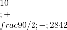 10\\;+\\frac{90/2\\;-\\;28}{42}