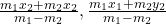 \frac{m_1x_2+m_2x_2}{m_1-m_2},\frac{m_1x_1+m_2y_2}{m_1-m_2}