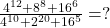 \frac{4^{12} + 8^8 + 16^6}{4^{10} + 2^{20} + 16^5} = ?