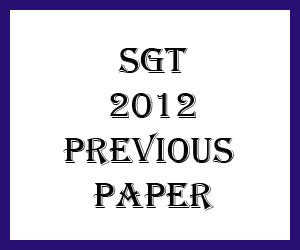 DSC 2012 SGT Previous Year Question Paper