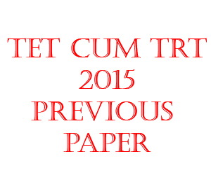 TET CUM TRT 2015 PREVIOUS PAPER